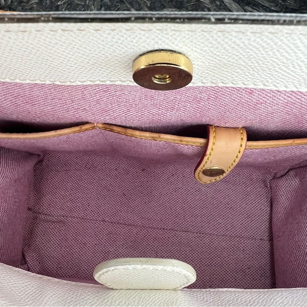 Dooney & Bourke White and Tan Satchel - Picture 15 of 16